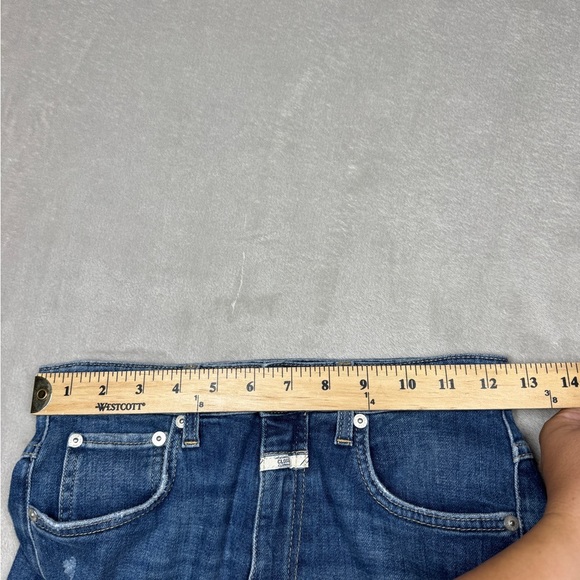 Closed Organic Cotton Blend Candiani Denim Straight Leg High Rise Blue Jeans 25 - Picture 6 of 16